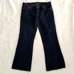 Vintage DKNY Flare dark denim in size 13.